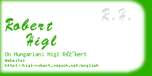 robert higl business card